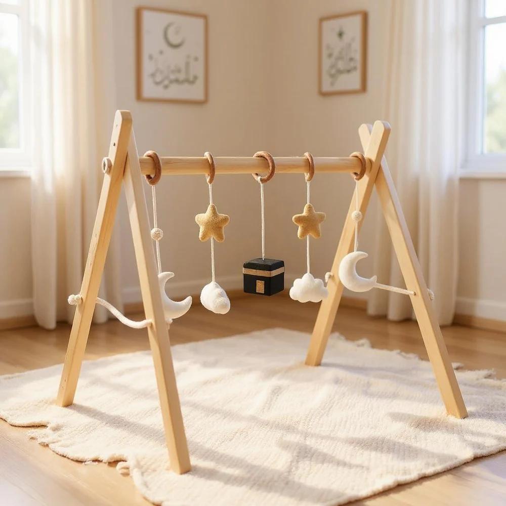 Natuurlijk Speelplezier: De houten babygym met een Islamitische touch